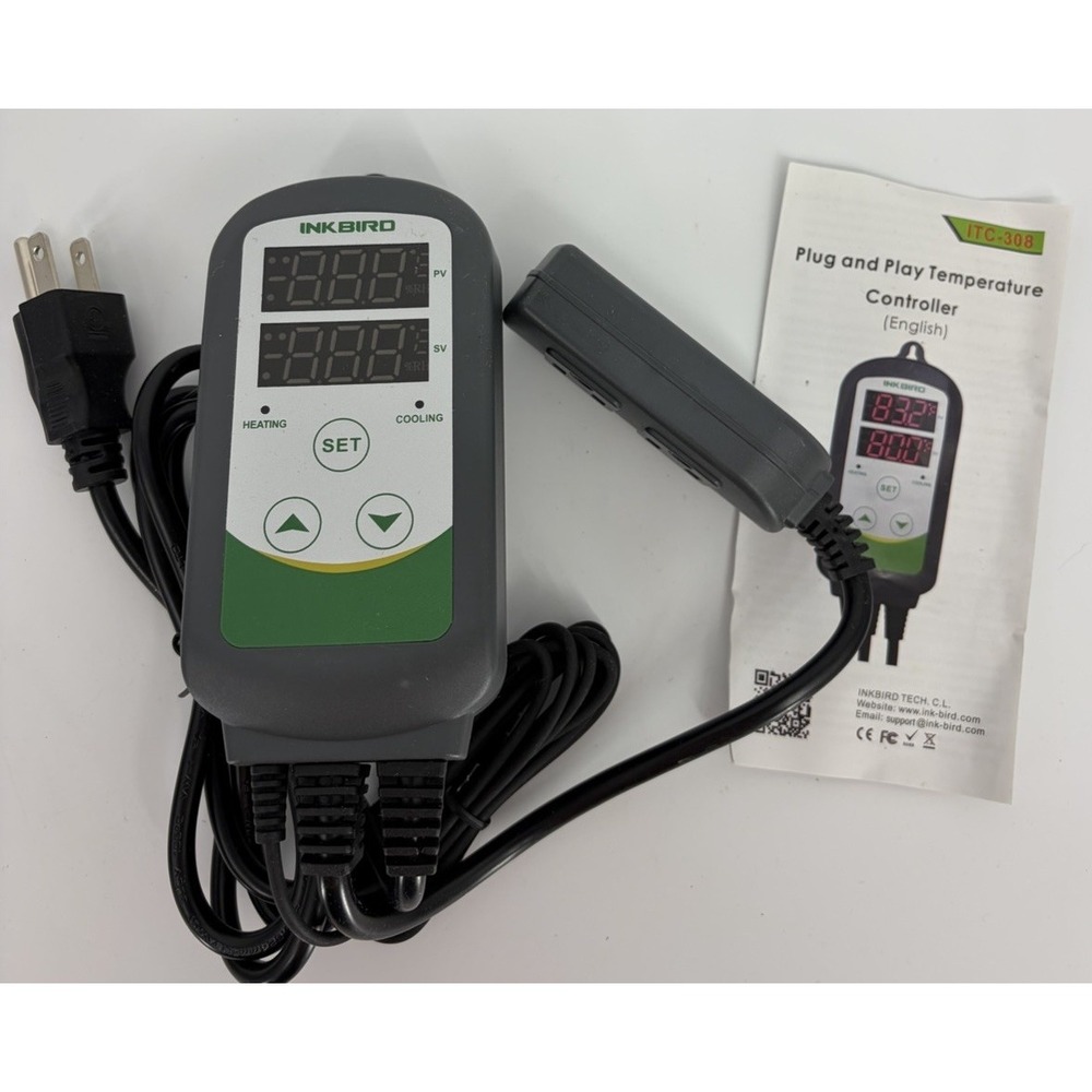 Inkbird Digital Heat Cool Temperature Controller ITC-308 Thermostat Aquarium